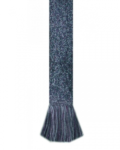 House Of Cheviot Merino Wool Blend Garter Ties - Blue Lovat