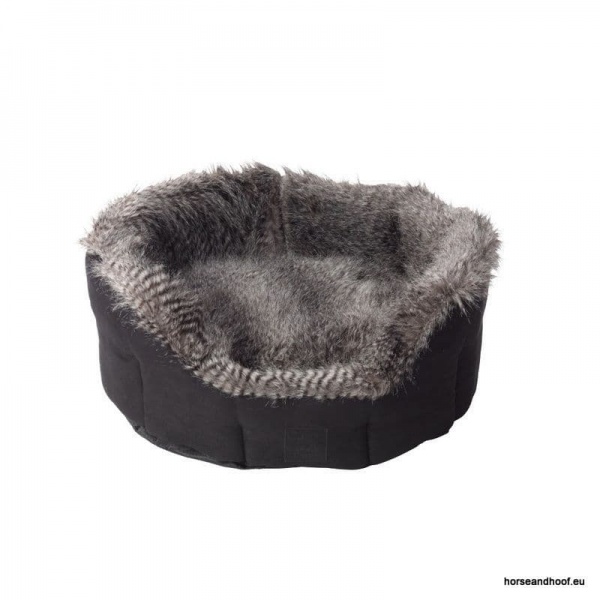 House of Paws Arctic Tipped Faux Fur & Suede Snuggle Bed
