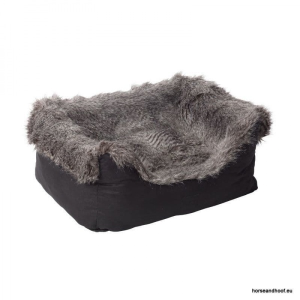 House of Paws Arctic Tipped Faux Fur & Suede Snuggle Bed