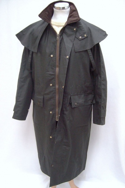 Hunter Outdoor Classic Outback Full Length Ladies Wax Cotton Coat - Black