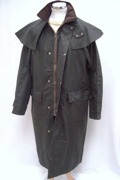 Hunter Outdoor Classic Outback Full Length Mens Wax Coat - Black