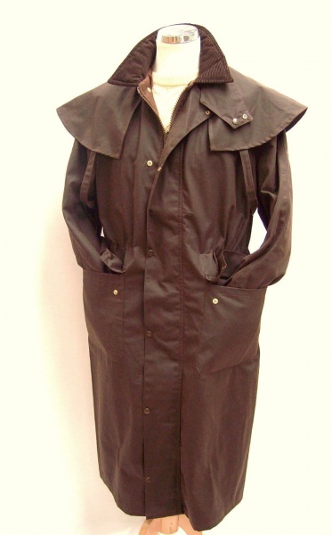 Hunter Outdoor Classic Outback Full Length Mens Wax Coat - Brown