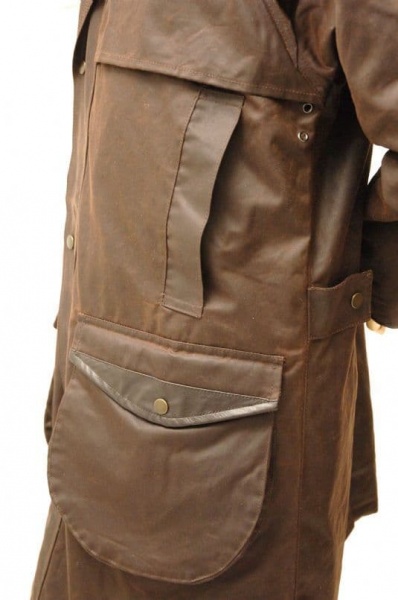 Hunter Outdoor Cumbrian Deluxe 3/4 Length Mens Wax Jacket - Antique Brown