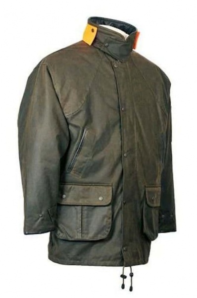 Hunter Outdoor Gentlemans Winchester Wax Hunting Jacket Antique Olive horse and hoof