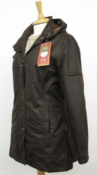 Hunter Outdoor Heritage Deluxe Ladies Fitted Wax Cotton Jacket - Antique Brown