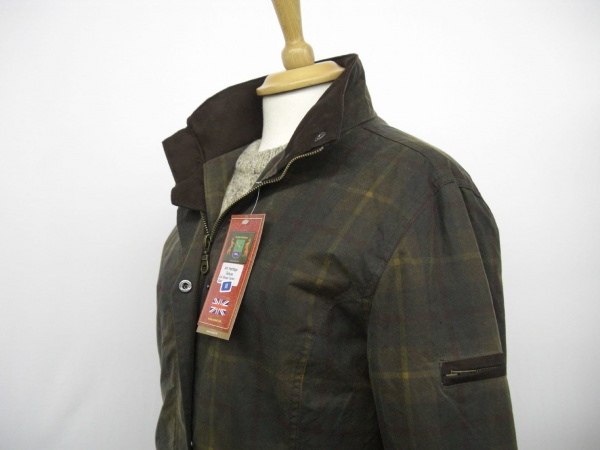 Hunter Outdoor Heritage Deluxe Ladies Fitted Wax Cotton Jacket  - Brown Tartan