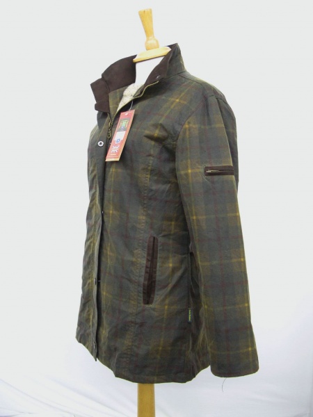 Hunter Outdoor Heritage Deluxe Ladies Fitted Wax Cotton Jacket  - Brown Tartan