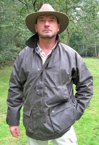 Hunter Outdoor New England Jager Lightweight Hunting Wax Jacket - Antique Olive