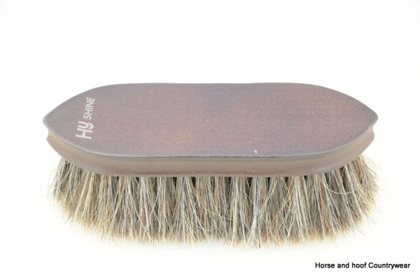 HySHINE Deluxe Horse Hair Wooden Dandy Brush