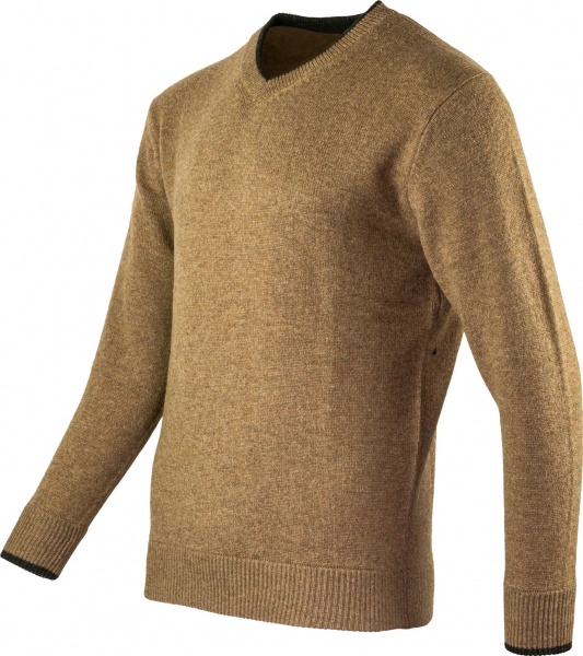 Jack Pyke Ashcombe 100% Lambswool V-Neck Jumper - Barley