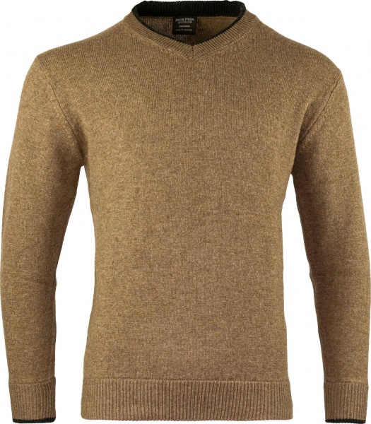 Jack Pyke Ashcombe 100% Lambswool V-Neck Jumper - Barley