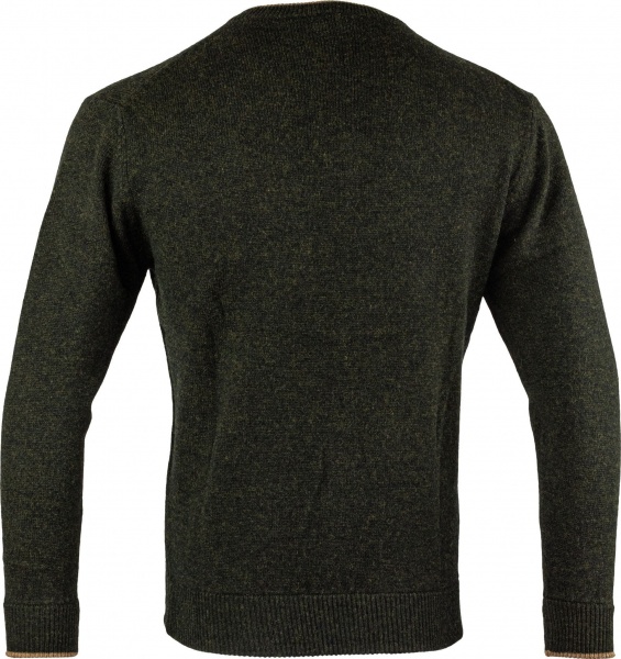 Jack Pyke Ashcombe 100% Lambswool V-Neck Jumper - Dark Olive