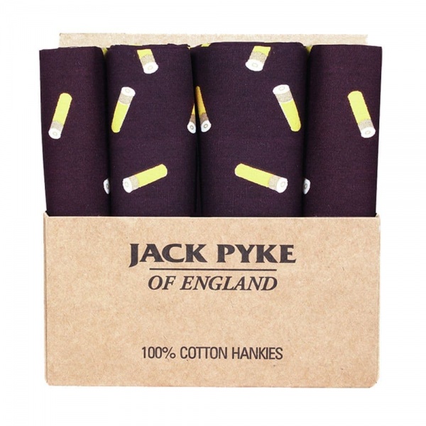 Jack Pyke Four Pack Hankies - Cartridge Wine