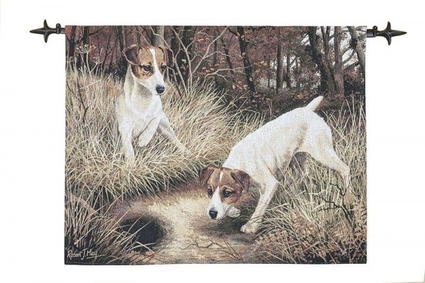 Jack Russells - Fine Woven Tapestry Wallhanging