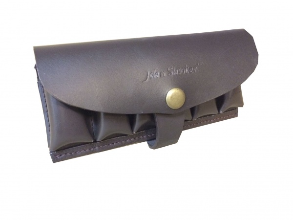 John Shooter Leather Cartridge Belt Pouch - Brown