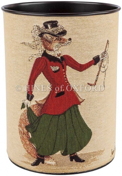 Lady Fenella Fox - Fine Woven Tapestry Waste Bin