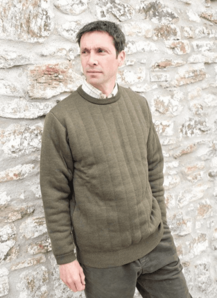Lansdown Country Heavyweight Crew Neck Shooting Jumper Without Patches - Forest Green
