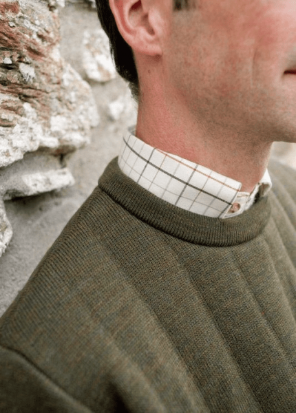Lansdown Country Heavyweight Crew Neck Shooting Jumper Without Patches - Forest Green
