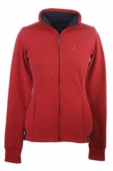 Lansdown Country Hedley Full Zip Sweat Top - Chilli Red
