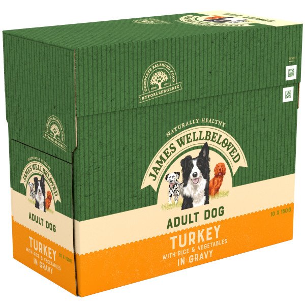 James Wellbeloved Adult Turkey in Gravy Pouches 4 x 10 x 150g