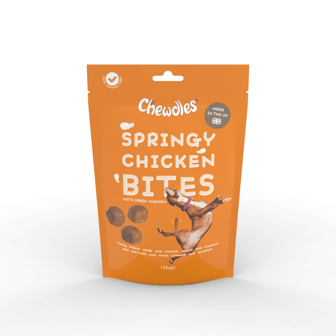 Chewdles Springy Chicken Bites Dog Treats 5 x 125g