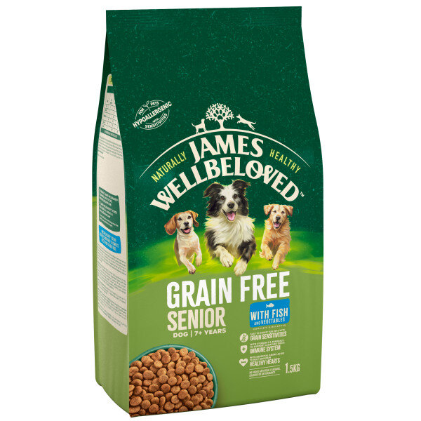 James Wellbeloved Grain Free Fish & Vegetable Senior Dog Food 15kg