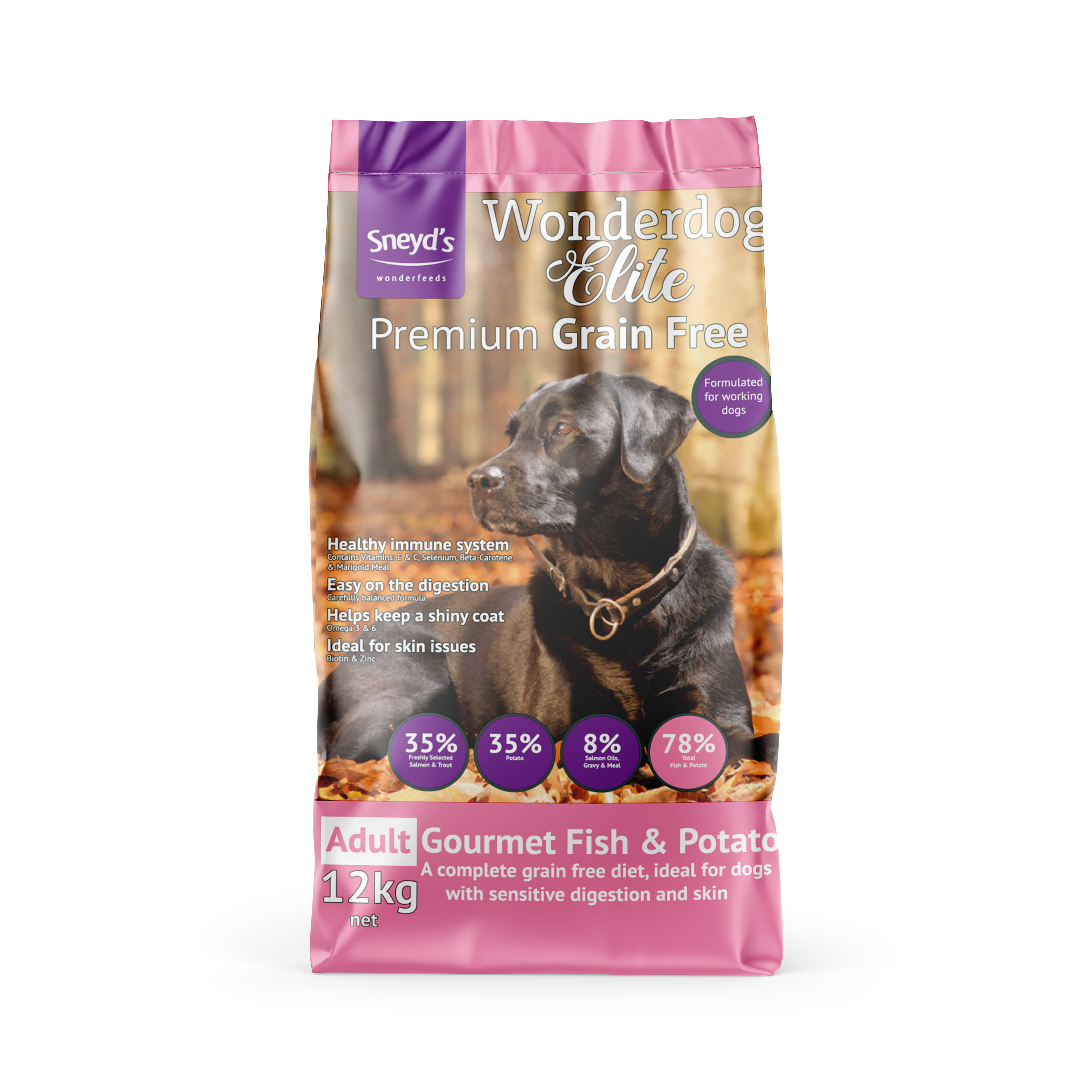 Sneyds Wonderdog Elite Grain Free Fish & Potato 12kg