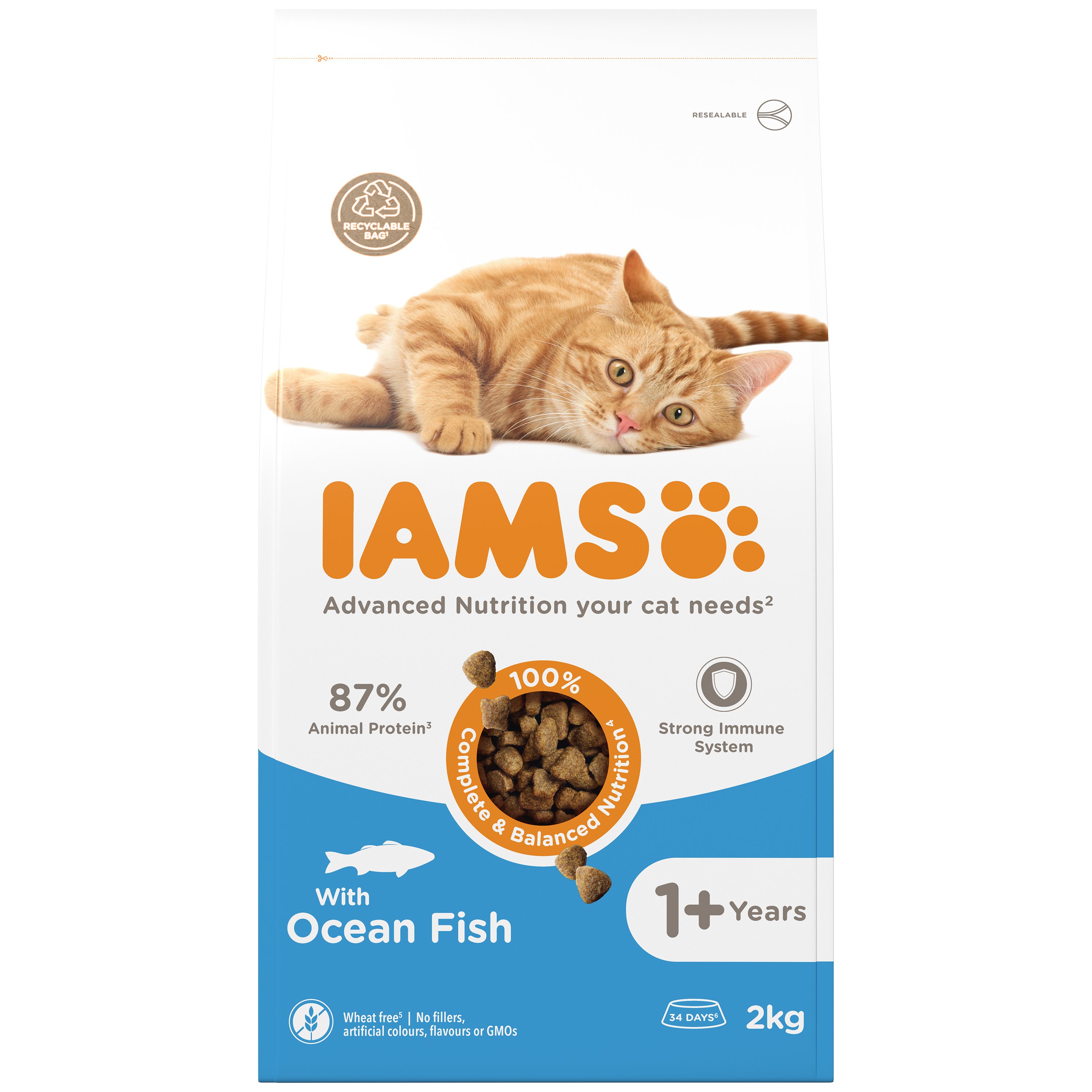 Iams Cat Adult Vitality Ocean Fish 2 x 2kg