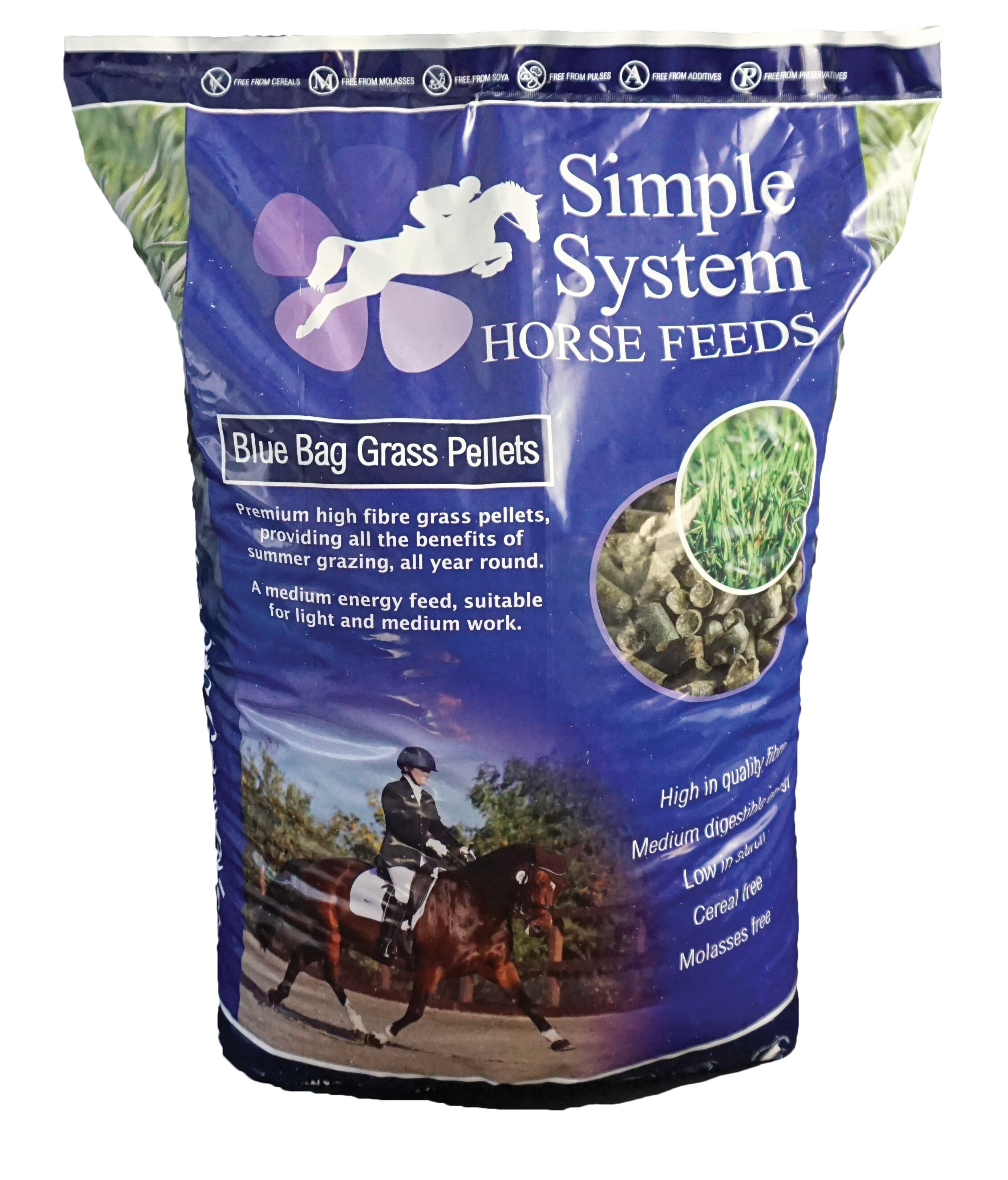 Simple System Blue Bag Grass Pellets 20kg