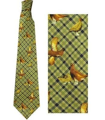 Bisley Green Silk Tie - Grouse
