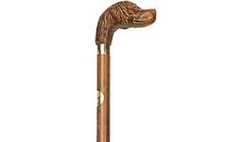 Bisley Maple With Dog Head Handle Stick