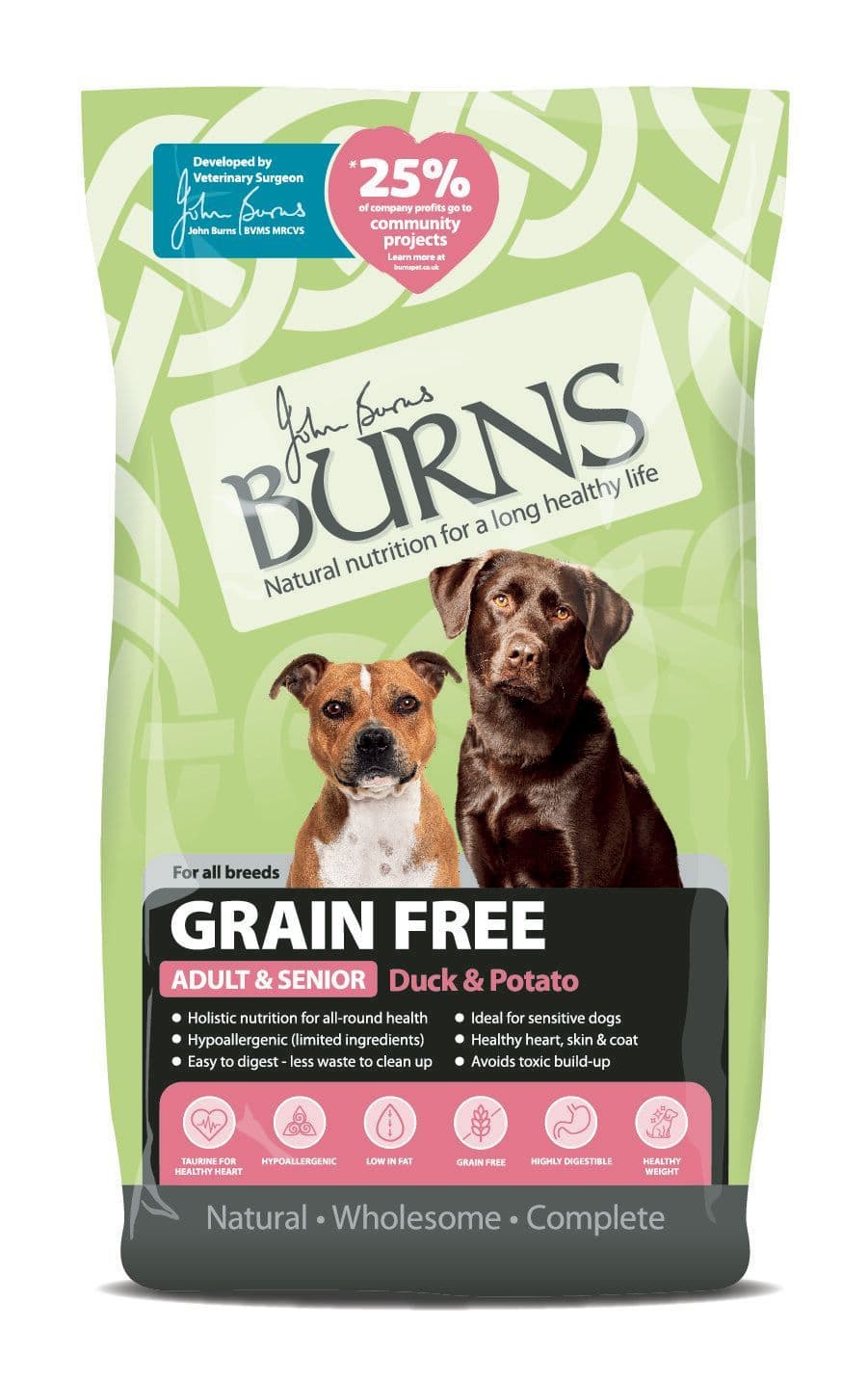 Burns Grain Free Adult & Senior Duck & Potato Dog Food 6kg