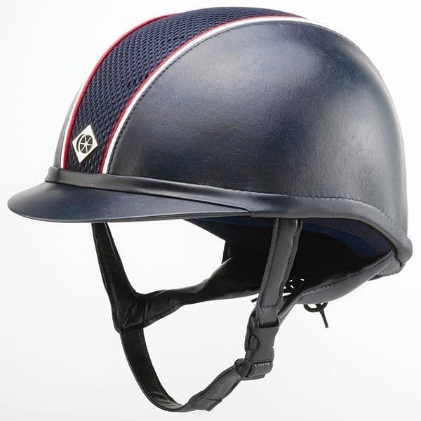 Charles Owen Leather Look AYR8 Plus Hat z With Piping horse and hoof