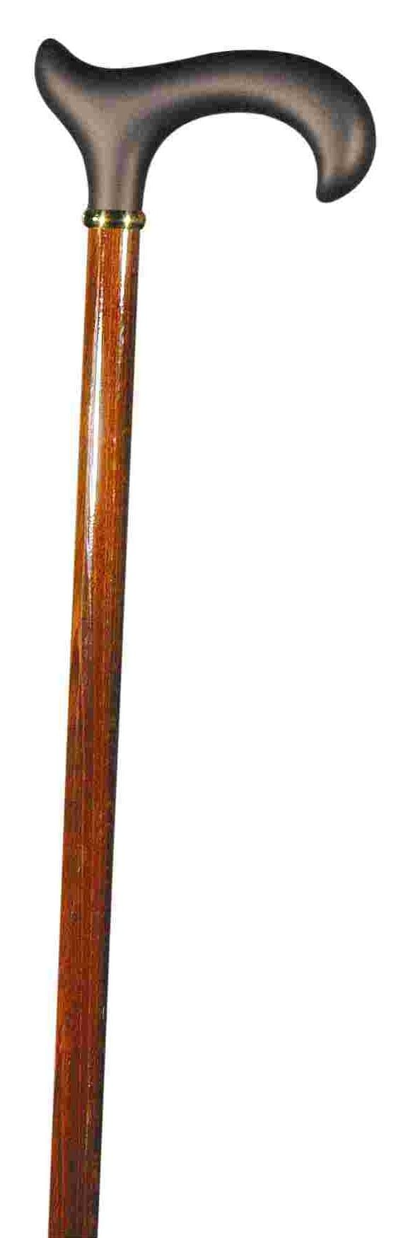 Classic Canes Brown Soft - Touch Derby Cane - Extra-Wide Handle