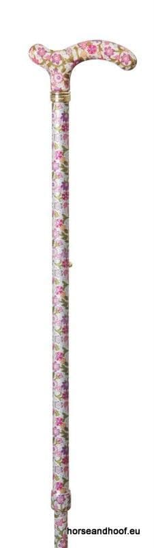 Classic Canes Chelsea Height-Adjustable Aluminium Cane - Pink Floral