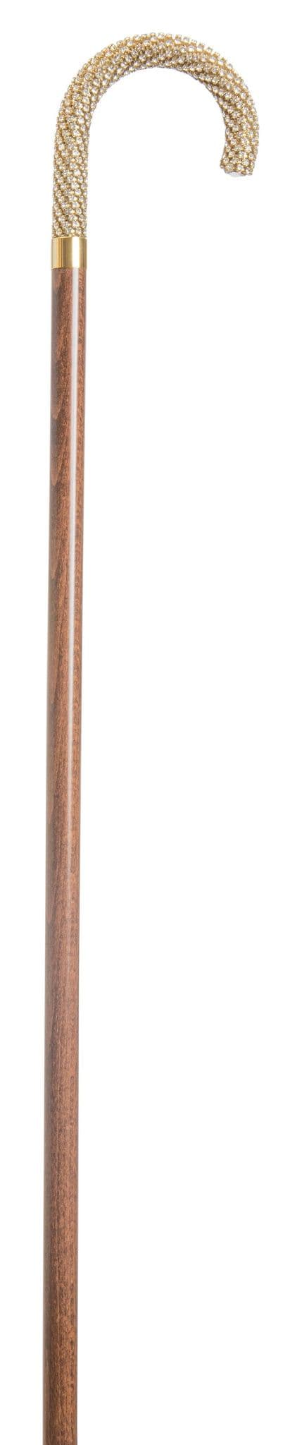 Classic Canes hardwood crook with Swarovski Elements handle