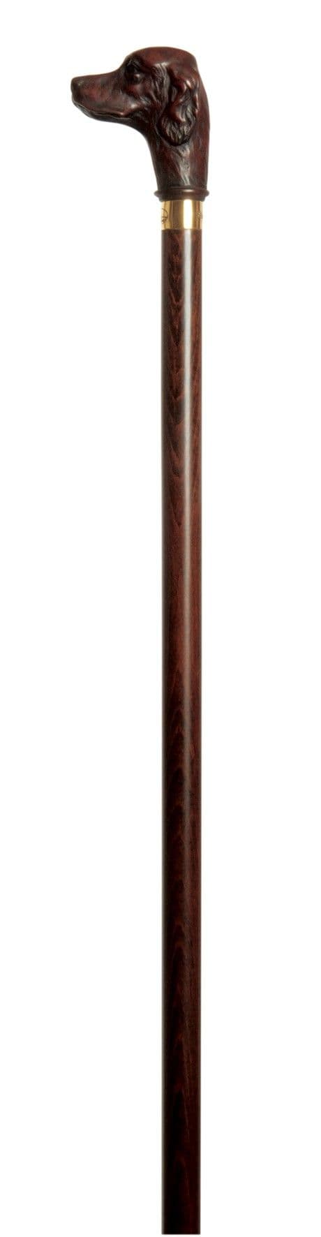 Classic Canes Mahogany Effect  Red Setter Head Walking Stick