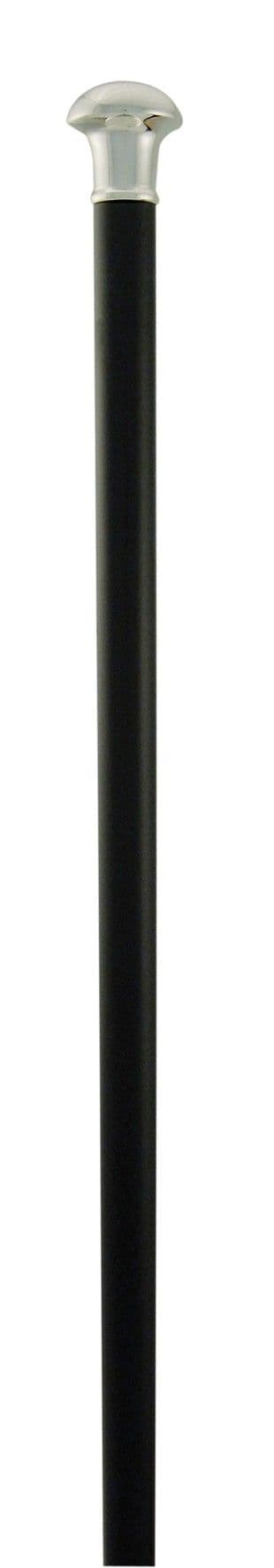Classic Canes Silver plated formal cap stick on black hardwood shaft
