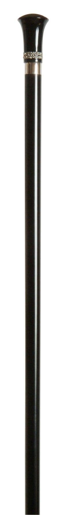 Classic Canes Swarovski Elements milord cane on black hardwood shaft
