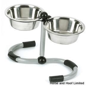 Classic Twin Adjustable Stand & Dish For Dogs