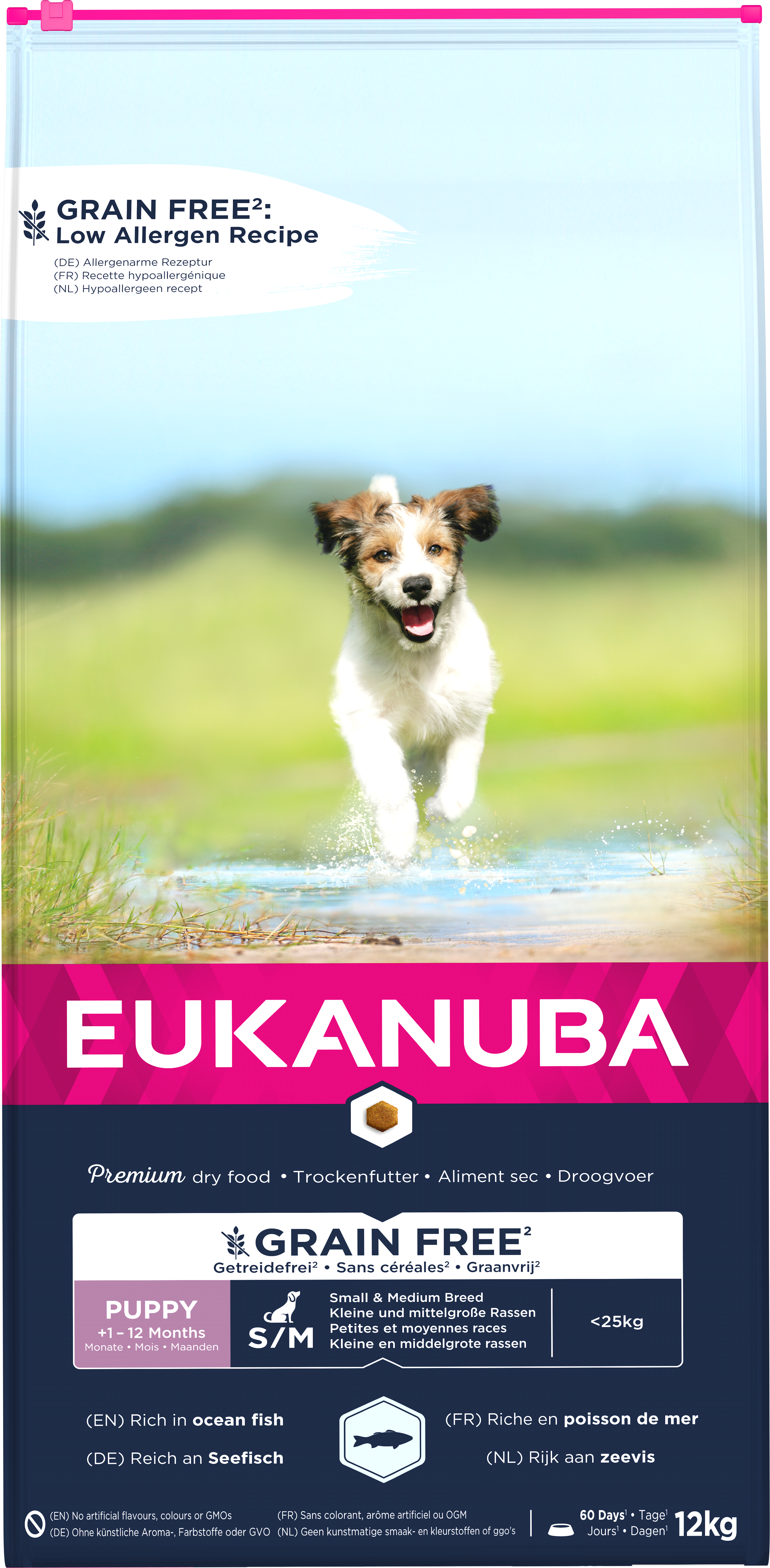Eukanuba Puppy Small/Medium Breed Grain Free Ocean Fish 12kg