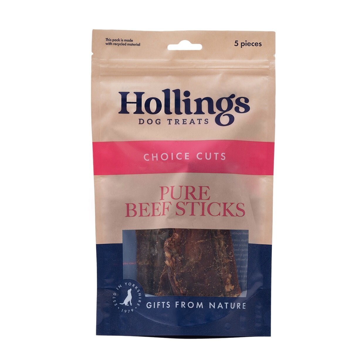 Hollings Pure Beef Sticks Display Box 15 x 5 pack