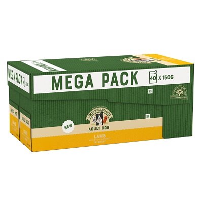 James Wellbeloved Adult Dog Lamb Pouches Mega Pack 40 x 150g