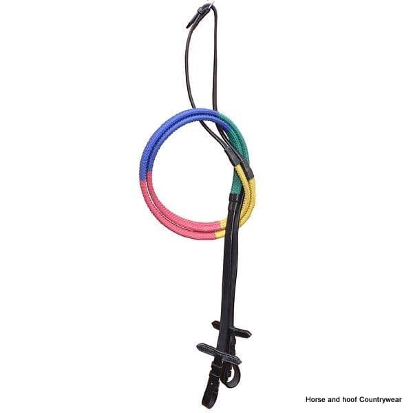 Elico Multicoloured Rubber Covered Training Reins