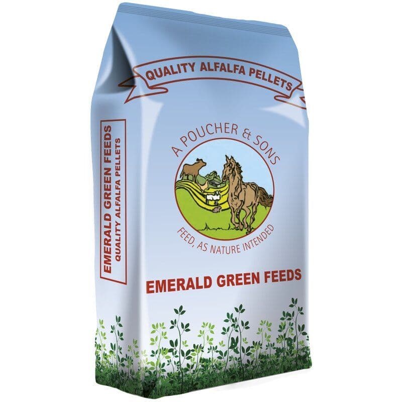 Emerald Green Feeds Alfalfa Pellets Horse Feed 20kg horse and hoof