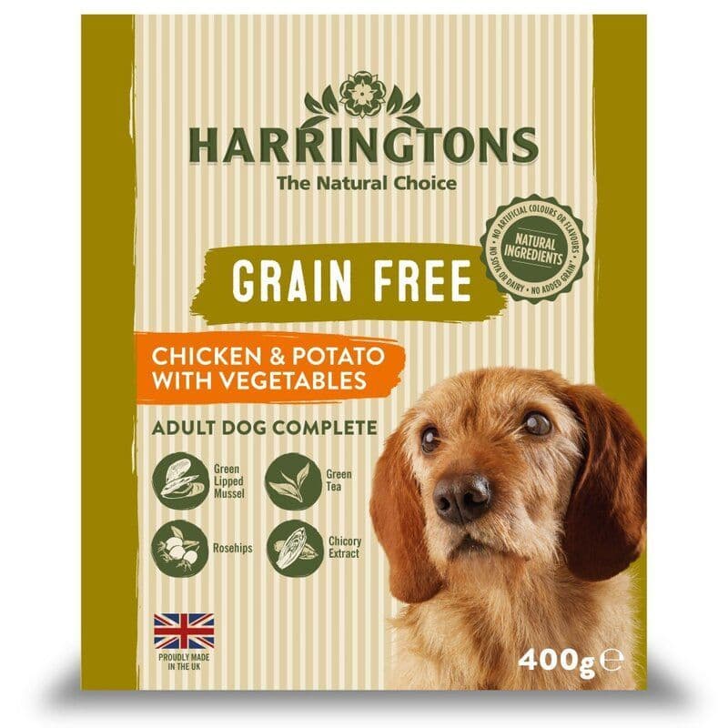 Harringtons Wet Chicken & Potato Dog Food Trays 8 x 400g horse and hoof