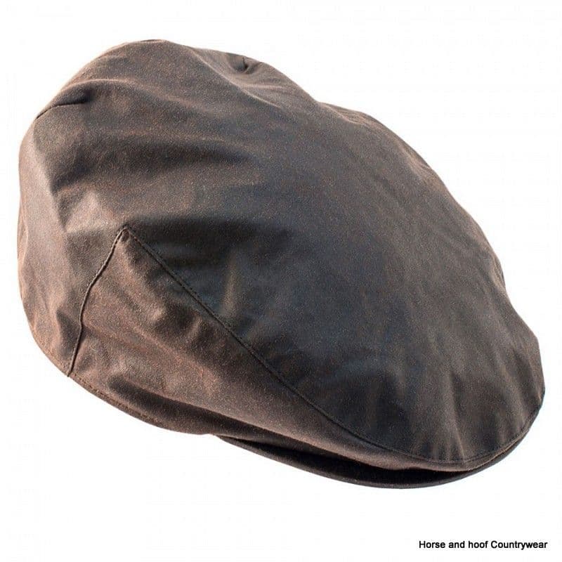 Heather Hats Buchanan Wax Flat Cap - Brown/Orange