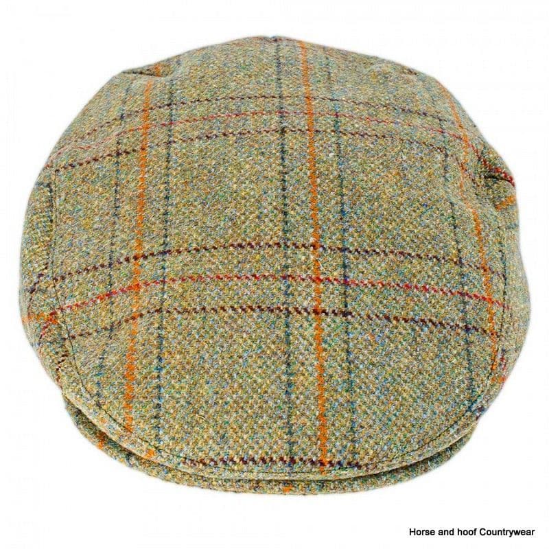 Heather Hats Kinloch Waterproof British Tweed Cap - Light Olive Check