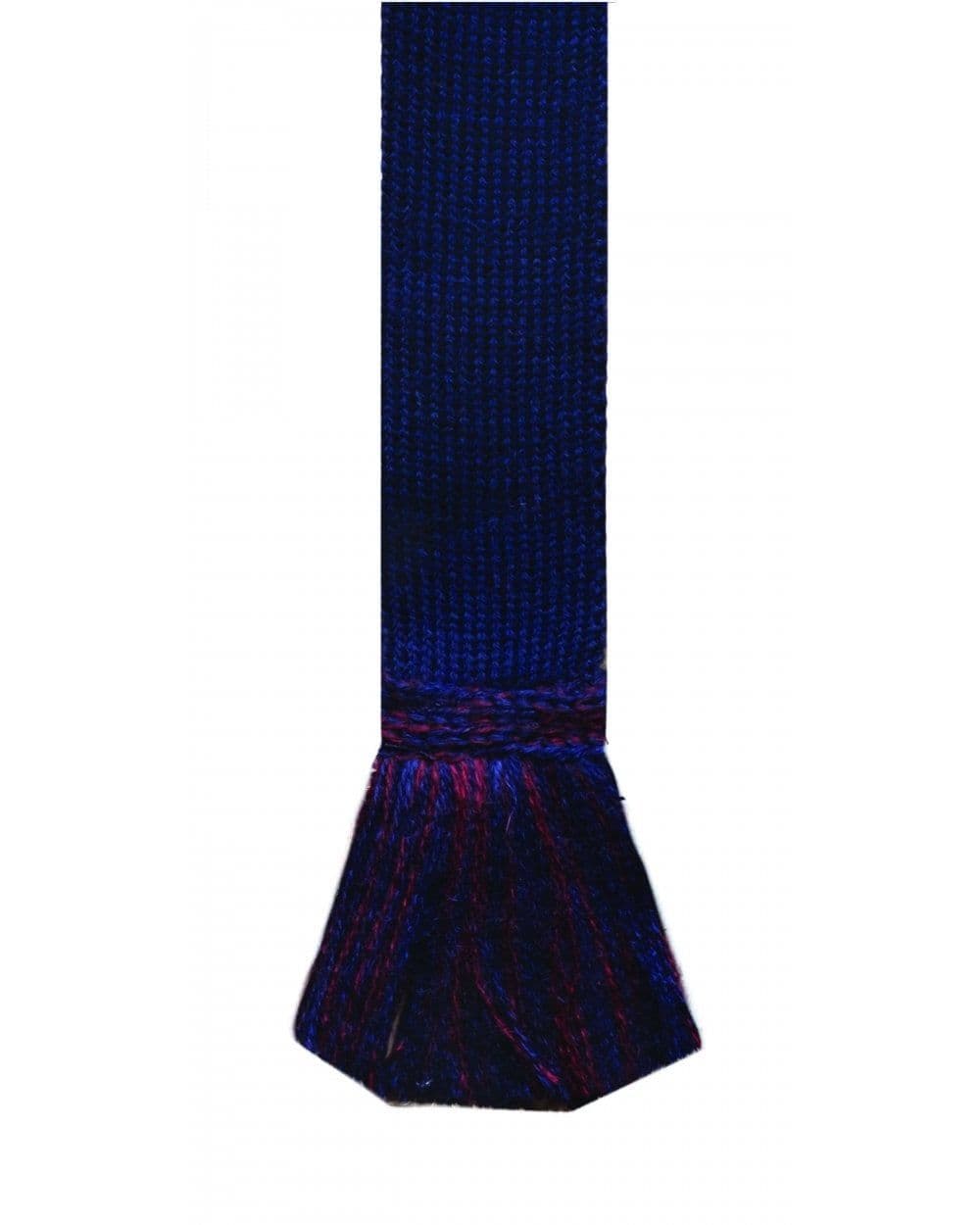 House Of Cheviot Classic Garter Ties - Navy and Burgundy