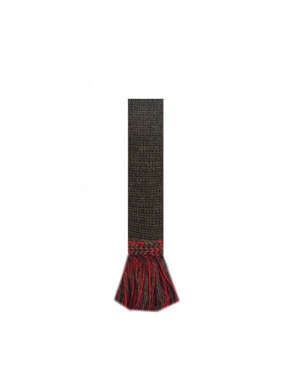 House Of Cheviot Classic Garter Ties - Spruce and Brick Red